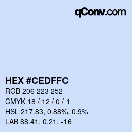 Color code: HEX #CEDFFC | qconv.com