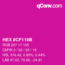 Código de color: HEX #CF119B | qconv.com