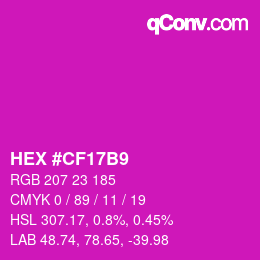 Color code: HEX #CF17B9 | qconv.com