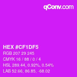 Color code: HEX #CF1DF5 | qconv.com