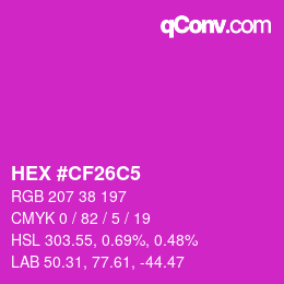 Color code: HEX #CF26C5 | qconv.com