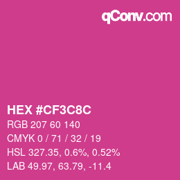 Code couleur: HEX #CF3C8C | qconv.com
