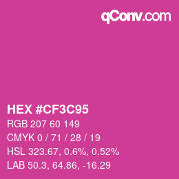 Color code: HEX #CF3C95 | qconv.com
