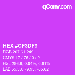 カラーコード: HEX #CF3DF9 | qconv.com