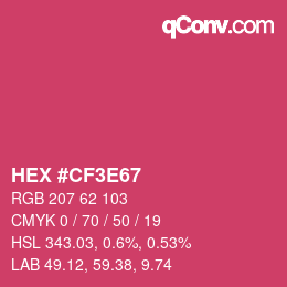Color code: HEX #CF3E67 | qconv.com