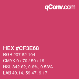 Color code: HEX #CF3E68 | qconv.com