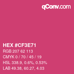 Color code: HEX #CF3E71 | qconv.com
