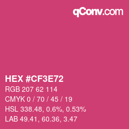 Color code: HEX #CF3E72 | qconv.com