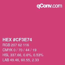 Color code: HEX #CF3E74 | qconv.com
