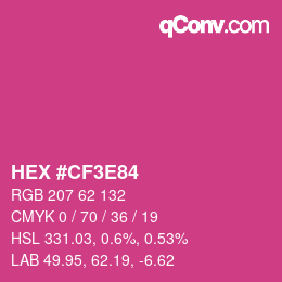 Color code: HEX #CF3E84 | qconv.com