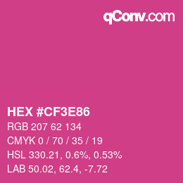 Color code: HEX #CF3E86 | qconv.com