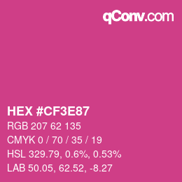 Color code: HEX #CF3E87 | qconv.com