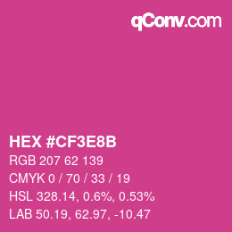 Color code: HEX #CF3E8B | qconv.com