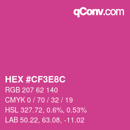 Color code: HEX #CF3E8C | qconv.com