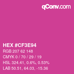 Color code: HEX #CF3E94 | qconv.com