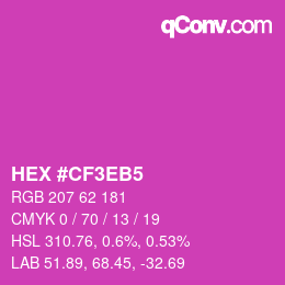 Color code: HEX #CF3EB5 | qconv.com