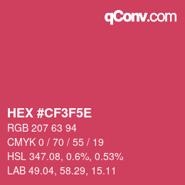 カラーコード: HEX #CF3F5E | qconv.com