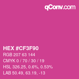Color code: HEX #CF3F90 | qconv.com