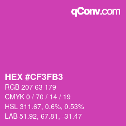 Color code: HEX #CF3FB3 | qconv.com