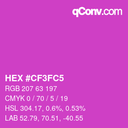 Color code: HEX #CF3FC5 | qconv.com