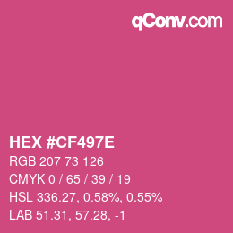 颜色代码: HEX #CF497E | qconv.com