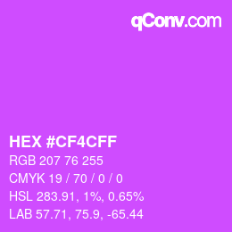 Color code: HEX #CF4CFF | qconv.com