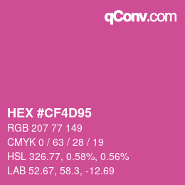 Color code: HEX #CF4D95 | qconv.com
