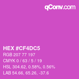 Color code: HEX #CF4DC5 | qconv.com