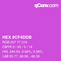 颜色代码: HEX #CF4DDB | qconv.com
