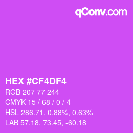 Color code: HEX #CF4DF4 | qconv.com