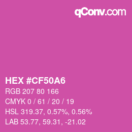 Color code: HEX #CF50A6 | qconv.com