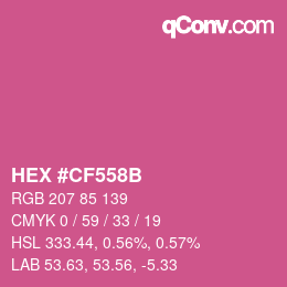 Color code: HEX #CF558B | qconv.com
