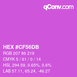 カラーコード: HEX #CF56DB | qconv.com