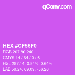 Color code: HEX #CF56F0 | qconv.com