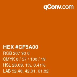 カラーコード: HEX #CF5A00 | qconv.com
