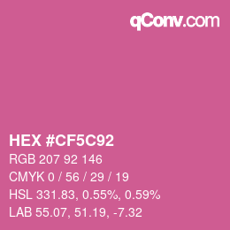 カラーコード: HEX #CF5C92 | qconv.com