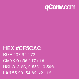 カラーコード: HEX #CF5CAC | qconv.com
