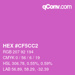 Color code: HEX #CF5CC2 | qconv.com