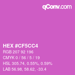 Color code: HEX #CF5CC4 | qconv.com