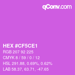 Color code: HEX #CF5CE1 | qconv.com