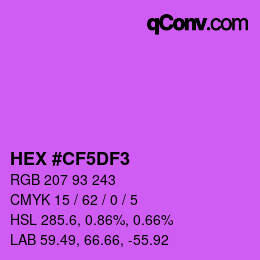 Color code: HEX #CF5DF3 | qconv.com