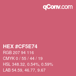 Color code: HEX #CF5E74 | qconv.com