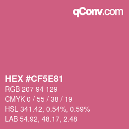 Color code: HEX #CF5E81 | qconv.com