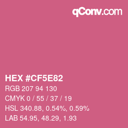 Color code: HEX #CF5E82 | qconv.com