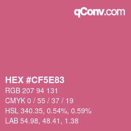 カラーコード: HEX #CF5E83 | qconv.com