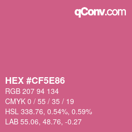 カラーコード: HEX #CF5E86 | qconv.com