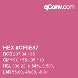 Color code: HEX #CF5E87 | qconv.com