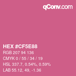 Color code: HEX #CF5E88 | qconv.com