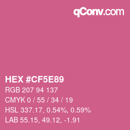 Color code: HEX #CF5E89 | qconv.com