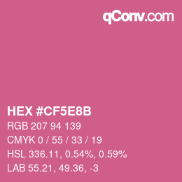Color code: HEX #CF5E8B | qconv.com